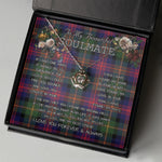 To My Beautiful Soulmate Necklace In Your Eyes I Have Found My Home Clan MacLennan Tartan Crown Pendant Necklace