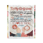 Scotstee Shop - Personalized Gift Letter To My Girlfriend Love Quote For Girlfriend Funny Quotes Gift Love Her Fleece Blanket