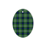 Spottiswood Tartan Oval Ornaments, Christmas Tree Ornament, Plaid Christmas Ornaments, Ceramic Oval Christmas Tree Decoration, Tartan Oval Ornaments, Christmas Tree Ornament, Plaid Christmas Ornaments, Ceramic Oval Christmas Tree Decoration