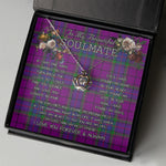 To My Beautiful Soulmate Necklace In Your Eyes I Have Found My Home Clan Wardlaw Tartan Crown Pendant Necklace