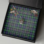 To My Beautiful Soulmate Necklace In Your Eyes I Have Found My Home Clan Farquharson Ancient Tartan Crown Pendant Necklace