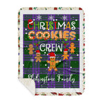 Personalized Gift Tartan Plaid Blanket Clan Elphinstone With Christmas Cookie Baking Crew Christmas Gift Sherpa Blanket, tartan sherpa blanket,buffalo plaid sherpa blanket,christmas sherpa blanket,Christmas Throw Blanket,green plaid sherpa blanket,green sherpa blanket