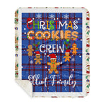 Personalized Gift Tartan Plaid Blanket Clan Elliot With Christmas Cookie Baking Crew Christmas Gift Sherpa Blanket, tartan sherpa blanket,buffalo plaid sherpa blanket,christmas sherpa blanket,Christmas Throw Blanket,green plaid sherpa blanket,green sherpa blanket
