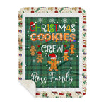 Personalized Gift Tartan Plaid Blanket Clan Ross Hunting Ancient With Christmas Cookie Baking Crew Christmas Gift Sherpa Blanket, tartan sherpa blanket,buffalo plaid sherpa blanket,christmas sherpa blanket,Christmas Throw Blanket,green plaid sherpa blanket,green sherpa blanket