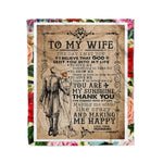 Scotstee Shop - Personalized Letter Love Quote For Wife Trendy Present For Wife Gift Fleece Blanket
