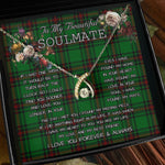 To My Beautiful Soulmate Necklace In Your Eyes I Have Found My Home Clan Kirkcaldy Tartan Wishbone Dancing Necklace