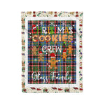 Personalized Gift Tartan Plaid Blanket Clan Glass With Christmas Cookie Baking Crew Christmas Gift Blanket, Plaid Blanket, Christmas Fleece Blanket, Christmas Blanket, Tartan Blanket, Scottish Blanket, Scotland Blanket, Family Name Blanket, Custom Blanket, Personalized Blanket