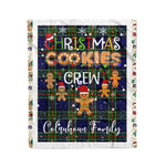 Personalized Gift Tartan Plaid Blanket Clan Colquhoun With Christmas Cookie Baking Crew Christmas Gift Blanket, Plaid Blanket, Christmas Fleece Blanket, Christmas Blanket, Tartan Blanket, Scottish Blanket, Scotland Blanket, Family Name Blanket, Custom Blanket, Personalized Blanket