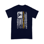 Scotstee Shop - Vintage USA Flag Motorcross Dirt Bike Grandpa Silhouette 4th Of July Shirt