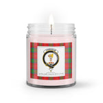 Soy Wax Candle - Buffalo Plaid Candle Clan Crest Badge Chisholm Tartan Plaid Soy Wax Candle, oil candle, candle handmade, wax candle, soy wax, nature wax, natural soy wax, natural soy candles, natural candle