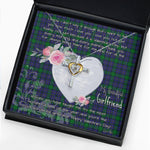 Gift For My Beautiful Girlfriend Necklace Valentine Necklace Clan Hope Tartan Cross Dancing Necklace Scottish Tartan Jewelry