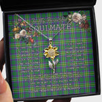 To My Beautiful Soulmate Sunflower Necklace In Your Eyes I Have Found My Home Clan Hunter of Hunterston Tartan Jewelry For Girlfriend
