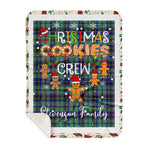 Personalized Gift Tartan Plaid Blanket Clan Stevenson With Christmas Cookie Baking Crew Christmas Gift Sherpa Blanket, tartan sherpa blanket,buffalo plaid sherpa blanket,christmas sherpa blanket,Christmas Throw Blanket,green plaid sherpa blanket,green sherpa blanket