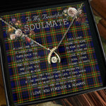 To My Beautiful Soulmate Necklace In Your Eyes I Have Found My Home Clan MacLellan Modern Tartan Wishbone Dancing Necklace