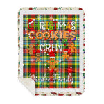 Personalized Gift Tartan Plaid Blanket Clan Dundee With Christmas Cookie Baking Crew Christmas Gift Sherpa Blanket, tartan sherpa blanket,buffalo plaid sherpa blanket,christmas sherpa blanket,Christmas Throw Blanket,green plaid sherpa blanket,green sherpa blanket