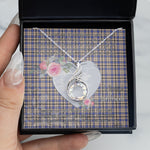 Rising Phoenix Necklace - Valentine Necklace Clan Hannay Grey Tartan Gift for Girlfriend, Gift for My Wife Rising Phoenix Necklace