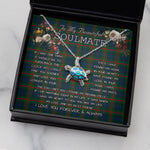 Sea Turtle Necklace To My Beautiful Soulmate Necklace In Your Eyes I Have Found My Home Clan Aiton Tartan Blue Turtle Necklace