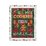 Personalized Gift Tartan Plaid Blanket Clan McCulloch With Christmas Cookie Baking Crew Christmas Gift Blanket, Plaid Blanket, Christmas Fleece Blanket, Christmas Blanket, Tartan Blanket, Scottish Blanket, Scotland Blanket, Family Name Blanket, Custom Blanket, Personalized Blanket