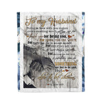 Scotstee Shop - Personalized Letter Funny Gift To My Husband Gift Husband Letter Home Decor Fleece Blanket