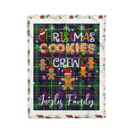 Personalized Gift Tartan Plaid Blanket Clan Inglis With Christmas Cookie Baking Crew Christmas Gift Blanket, Plaid Blanket, Christmas Fleece Blanket, Christmas Blanket, Tartan Blanket, Scottish Blanket, Scotland Blanket, Family Name Blanket, Custom Blanket, Personalized Blanket