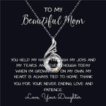 To My Beautiful Mom Necklace, Thank You For Never Ending Love From Daughter, Necklace Gift For Mom, Mother's Day Phoenix Rising Necklace
