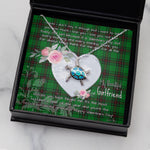 Sea Turtle Necklace Gift for My Beautiful Girlfriend Valentines Necklace Clan Ged Tartan Blue Turtle Necklace
