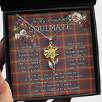To My Beautiful Soulmate Sunflower Necklace In Your Eyes I Have Found My Home Clan Ainslie Tartan Jewelry For Girlfriend