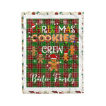 Personalized Gift Tartan Plaid Blanket Clan Baxter Modern With Christmas Cookie Baking Crew Christmas Gift Blanket, Plaid Blanket, Christmas Fleece Blanket, Christmas Blanket, Tartan Blanket, Scottish Blanket, Scotland Blanket, Family Name Blanket, Custom Blanket, Personalized Blanket