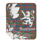 Sherpa Blanket - Tartan Blanket Thistle and Lion Scottish Clan MacIntyre Ancient Plaid Blanket, plaid sherpa blanket queen,purple sherpa blanket,queen sherpa blanket,queen size sherpa blanket,red sherpa blanket,scottish tartan blankets,sherpa blanket,sherpa christmas blanket