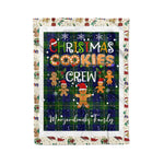Fleece Blanket - Personalized Gift Tartan Plaid Blanket Clan Marjoribanks Modern With Christmas Cookie Baking Crew Christmas Gift Fleece Blanket