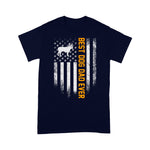 Scotstee Shop - Vintage USA Best French Bulldog Dad Ever American Flag Gift 4th Of July Shirt