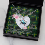 Sea Turtle Necklace Gift for My Beautiful Girlfriend Valentines Necklace Clan MacArthur Modern Tartan Blue Turtle Necklace