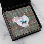 Sea Turtle Necklace Gift for My Beautiful Girlfriend Valentines Necklace Clan Shaw Green Modern Tartan Blue Turtle Necklace