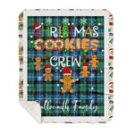 Personalized Gift Tartan Plaid Blanket Clan Galbraith Ancient With Christmas Cookie Baking Crew Christmas Gift Sherpa Blanket, tartan sherpa blanket,buffalo plaid sherpa blanket,christmas sherpa blanket,Christmas Throw Blanket,green plaid sherpa blanket,green sherpa blanket