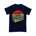 Vintage Retro April 1991 Over 30th Birthday Gift Over  30 Years Old Birthday Shirt 30th birthday shirts - Scotstee Shop