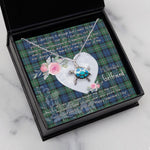 Sea Turtle Necklace Gift for My Beautiful Girlfriend Valentines Necklace Clan Forbes Ancient Tartan Blue Turtle Necklace