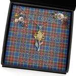 To My Beautiful Soulmate Sunflower Necklace In Your Eyes I Have Found My Home Clan MacBeth Modern Tartan Jewelry For Girlfriend, Tartan Sunflower Pendant Necklace, Scottish Tartan Jewelry, valentine necklace, necklace girlfriend, necklace for wife, cute necklaces for girlfriend, jewelry for girlfriend, to my soulmate necklace, to my future wife necklace