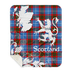 Sherpa Blanket - Tartan Blanket Thistle and Lion Scottish Clan Spalding Plaid Blanket, plaid sherpa blanket queen,purple sherpa blanket,queen sherpa blanket,queen size sherpa blanket,red sherpa blanket,scottish tartan blankets,sherpa blanket,sherpa christmas blanket