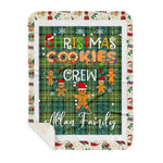 Personalized Gift Tartan Plaid Blanket Clan Allan With Christmas Cookie Baking Crew Christmas Gift Sherpa Blanket, tartan sherpa blanket,buffalo plaid sherpa blanket,christmas sherpa blanket,Christmas Throw Blanket,green plaid sherpa blanket,green sherpa blanket