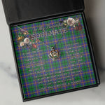 To My Beautiful Soulmate Necklace In Your Eyes I Have Found My Home Clan Carmichael Tartan Crown Pendant Necklace