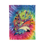 Scotstee Shop - Scotstee Shop Blanket Funny Alien Tie Dye One Hippie Rainbow Fleece Blanket