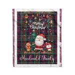 Personalized Gift Tartan Plaid Blanket Clan Macdonald With Funny Santa Snowman Reindeer Merry Christmas Fleece Blanket, Home Living Room, Plaid Blanket, Tartan Blanket, Scottish Blanket, Buffalo fleece blanket, Christmas Blanket-Recovered
