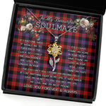 To My Beautiful Soulmate Sunflower Necklace In Your Eyes I Have Found My Home Clan Brown Modern Tartan Jewelry For Girlfriend, Tartan Sunflower Pendant Necklace, Scottish Tartan Jewelry, valentine necklace, necklace girlfriend, necklace for wife, cute necklaces for girlfriend, jewelry for girlfriend, to my soulmate necklace, to my future wife necklace