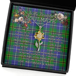 To My Beautiful Soulmate Sunflower Necklace In Your Eyes I Have Found My Home Clan Turnbull Hunting Tartan Jewelry For Girlfriend, Tartan Sunflower Pendant Necklace, Scottish Tartan Jewelry, valentine necklace, necklace girlfriend, necklace for wife, cute necklaces for girlfriend, jewelry for girlfriend, to my soulmate necklace, to my future wife necklace