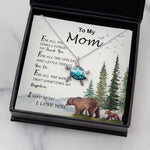 Opal Turtle Necklace - Mom Necklace, To My Mom I Love You To The Moon and Back Necklace, Gift For Mom Birthday Necklace