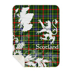 Sherpa Blanket - Tartan Blanket Thistle and Lion Scottish Clan Bisset Plaid Blanket, plaid sherpa blanket queen,purple sherpa blanket,queen sherpa blanket,queen size sherpa blanket,red sherpa blanket,scottish tartan blankets,sherpa blanket,sherpa christmas blanket