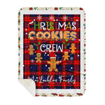 Personalized Gift Tartan Plaid Blanket Clan MacLachlan With Christmas Cookie Baking Crew Christmas Gift Sherpa Blanket, tartan sherpa blanket,buffalo plaid sherpa blanket,christmas sherpa blanket,Christmas Throw Blanket,green plaid sherpa blanket,green sherpa blanket