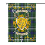 House Flag - Blyth Irish Shield Celtic Cross Tartan Garden Flag St Patrick's Day Garden Flag