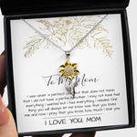 Sunflower Pendant Necklace - Mom Necklace Mother's Day Gift, To My Mom Necklace, Gift For Mom,  Mother's Day Necklace