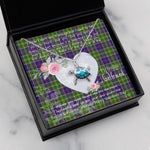 Sea Turtle Necklace Gift for My Beautiful Girlfriend Valentines Necklace Clan Ayrshire Tartan Blue Turtle Necklace